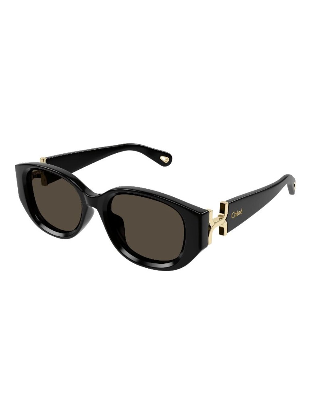 New Chloé Women's Sunglasses Black Square Brown Lens Acetate Frame CH0237SK 001